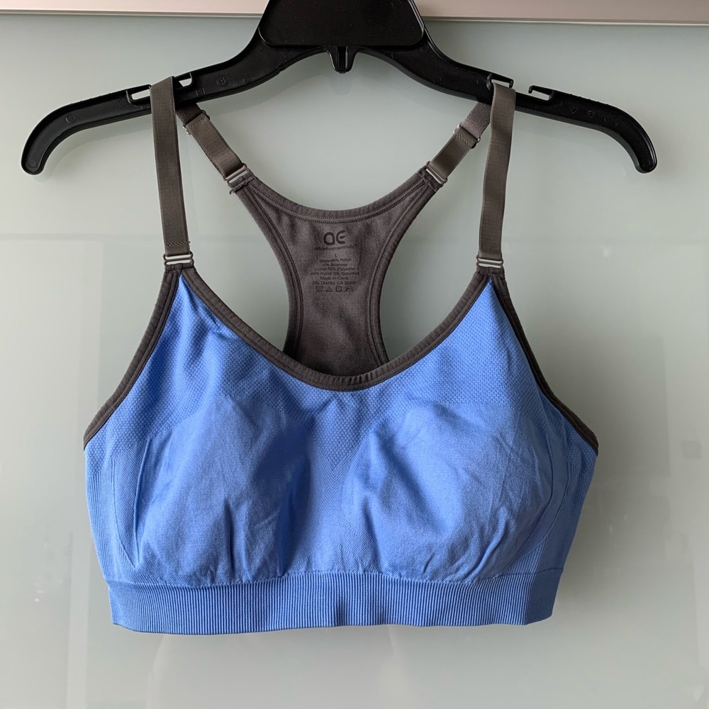 Blue/Grey Sports Bra